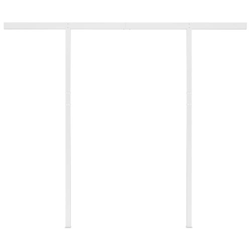 Auvent Automatique Capteur De Vent LED 3,5x2,5 M Orange Marron