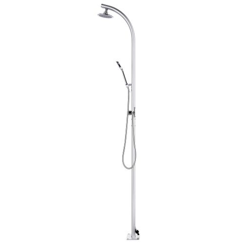 Douche De Jardin Avec Base Marron 220 Cm Aluminium