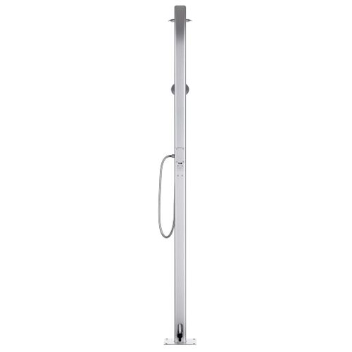 Douche De Jardin Avec Base Marron 220 Cm Aluminium