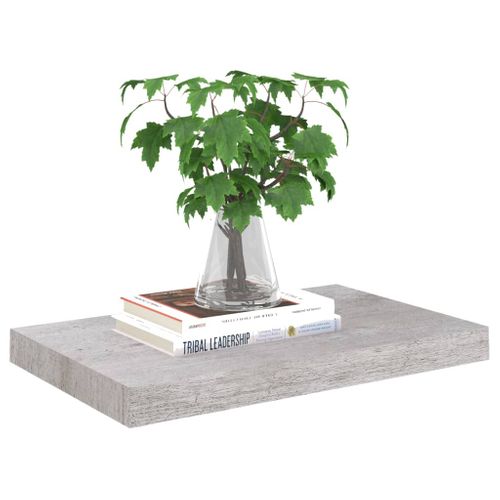 Étagère Murale Flottante Gris Béton 50x23x3,8 Cm Mdf