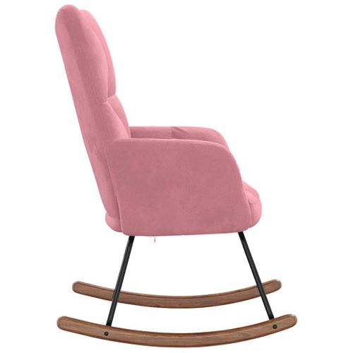 Chaise à Bascule Rose Velours