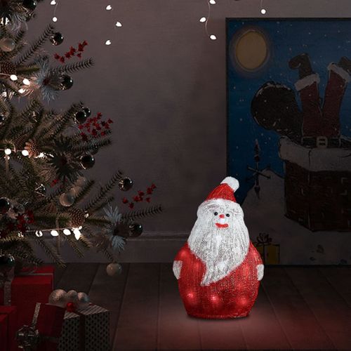 Silhouette De Père Noël LED Acrylique Intérieur/extérieur 28 Cm