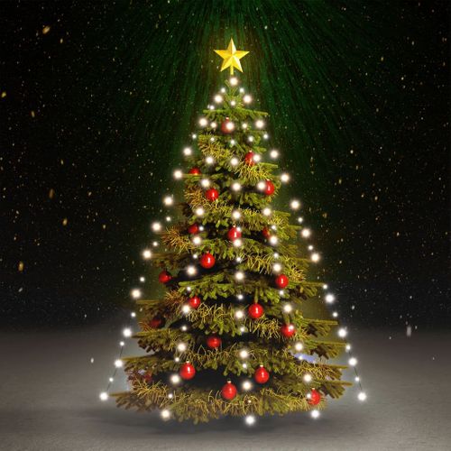 Guirlande Lumineuse D'arbre De Noël 150 LED Blanc Froid 150 Cm