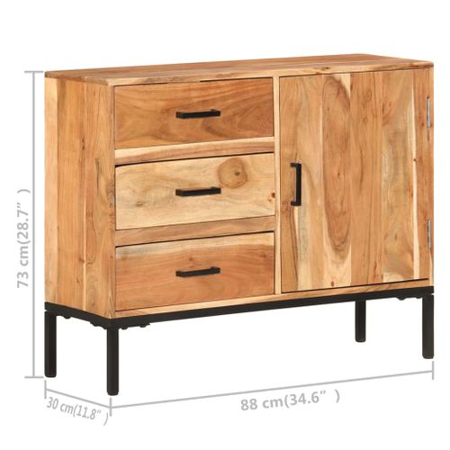Buffet 88x30x73 Cm Bois D'acacia Massif