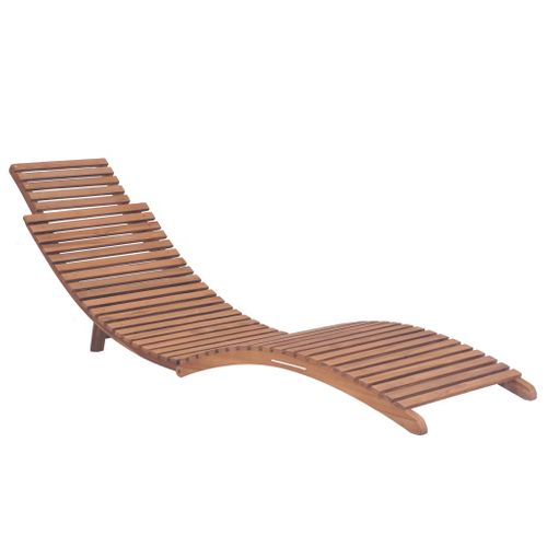 Chaises Longues Pliables Lot De 2 Bois De Teck Solide