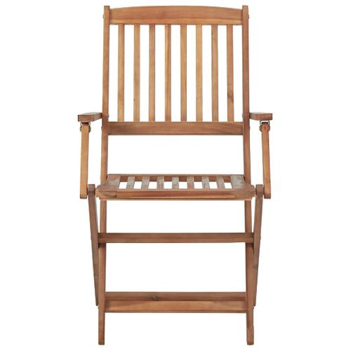 Chaises Pliables De Jardin Lot De 8 Avec Coussins Bois D'acacia