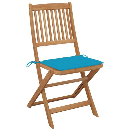 Chaises Pliables De Jardin Lot De 6 Avec Coussins Bois D'acacia