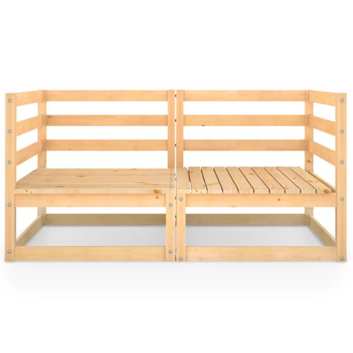 Canapé à 2 Places De Jardin Bois De Pin Solide