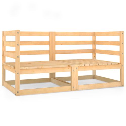 Canapé à 2 Places De Jardin Bois De Pin Solide