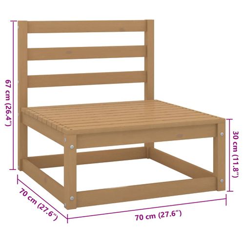 Canapé 4 Places De Jardin Avec Coussins Bois De Pin Massif