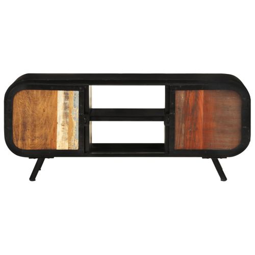 Meuble TV 110x30x45 Cm Bois De Récupération Massif