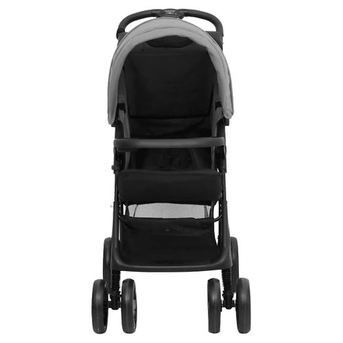 Poussette Pour Bébé 3-en-1 Gris Clair Et Noir Acier