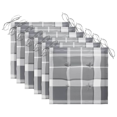 Chaises De Jardin Avec Coussins 6 PCs Bois D'acacia Massif