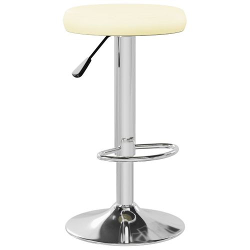 Tabourets De Bar Lot De 2 Crème Simili