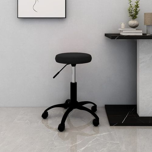 Chaise Pivotante De Bureau Noir Velours