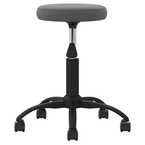 Chaise Pivotante De Bureau Gris Foncé Velours