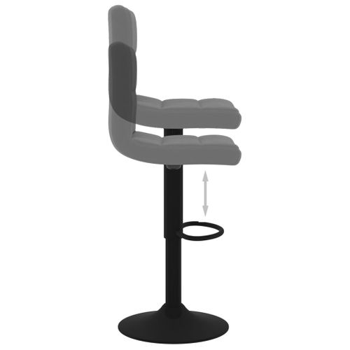 Tabouret De Bar Gris Foncé Velours