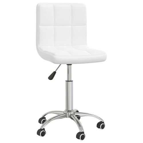 Chaise De Bureau Pivotante Blanc Simili
