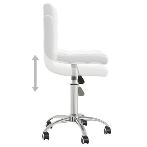 Chaise De Bureau Pivotante Blanc Simili