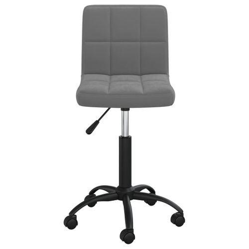 Chaise Pivotante De Bureau Gris Foncé Velours