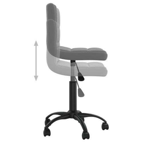 Chaise Pivotante De Bureau Gris Foncé Velours