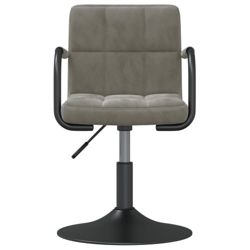 Tabouret De Bar Gris Clair Velours