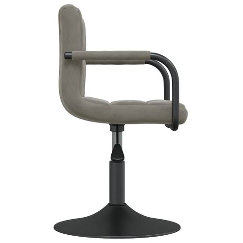 Tabouret De Bar Gris Clair Velours