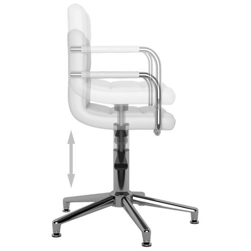 Chaise De Bureau Pivotante Blanc Simili