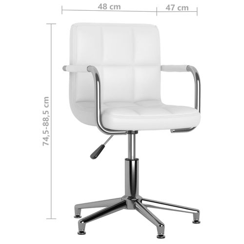 Chaise De Bureau Pivotante Blanc Simili
