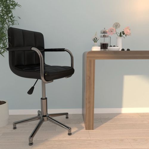 Chaise De Bureau Pivotante Noir Simili