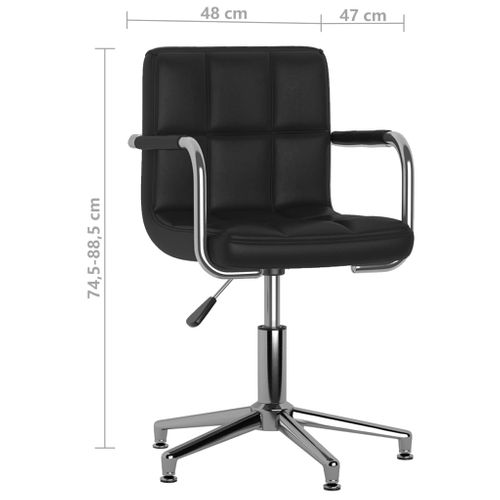 Chaise De Bureau Pivotante Noir Simili