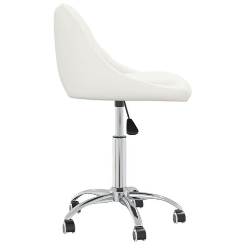Chaise Pivotante De Bureau Blanc Simili