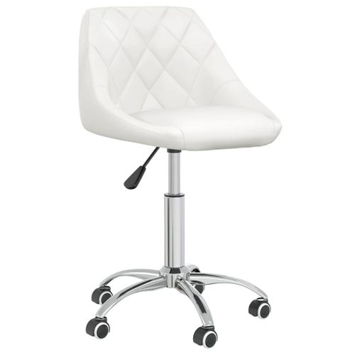 Chaise Pivotante De Bureau Blanc Simili