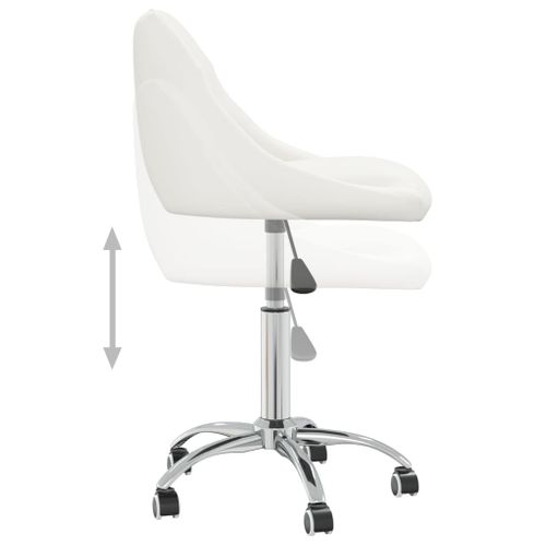 Chaise Pivotante De Bureau Blanc Simili