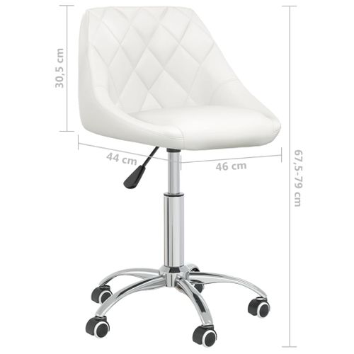 Chaise Pivotante De Bureau Blanc Simili