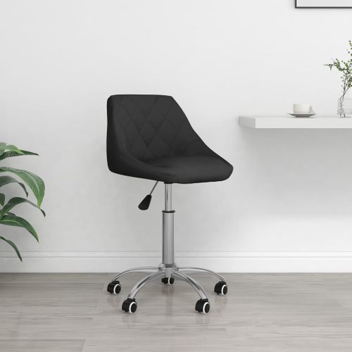 Chaise De Bureau Pivotante Noir Simili