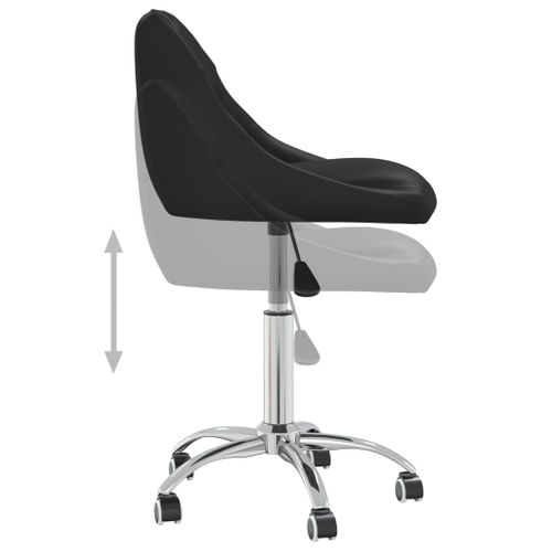Chaise De Bureau Pivotante Noir Simili