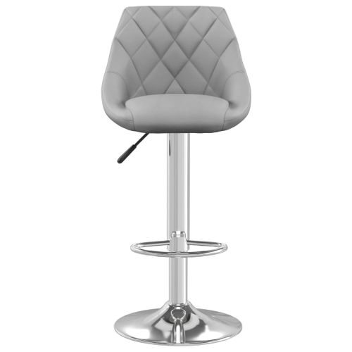 Tabouret De Bar Gris Clair Velours