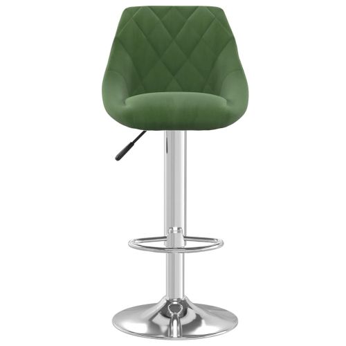 Tabouret De Bar Vert Foncé Velours
