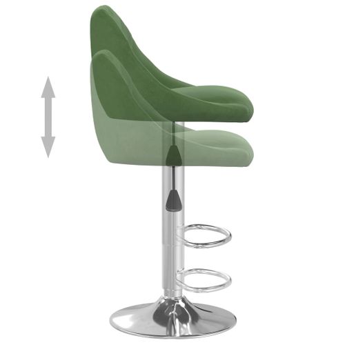 Tabouret De Bar Vert Foncé Velours
