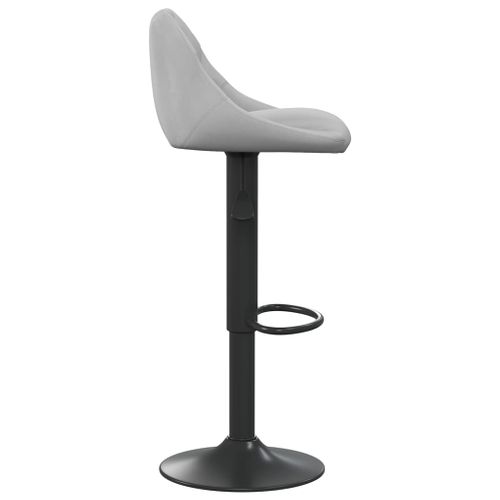 Tabouret De Bar Gris Clair Velours