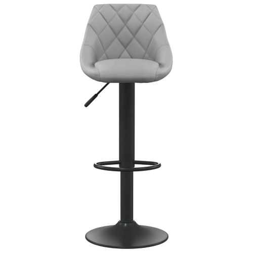 Tabouret De Bar Gris Clair Velours