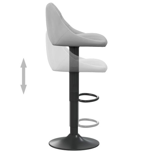 Tabouret De Bar Gris Clair Velours