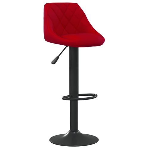 Tabouret De Bar Rouge Bordeaux Velours
