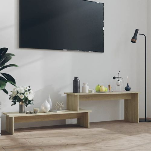 Meuble TV Chêne Sonoma 180x30x43 Cm Aggloméré