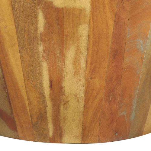 Table Basse Ø65x31 Cm Bois De Récupération Massif