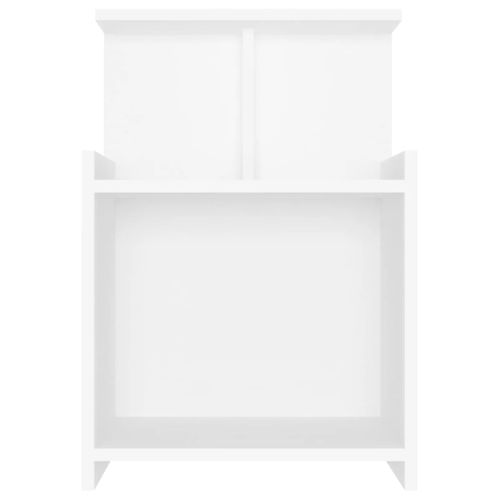 Table De Chevet Blanc 40x35x60 Cm Aggloméré