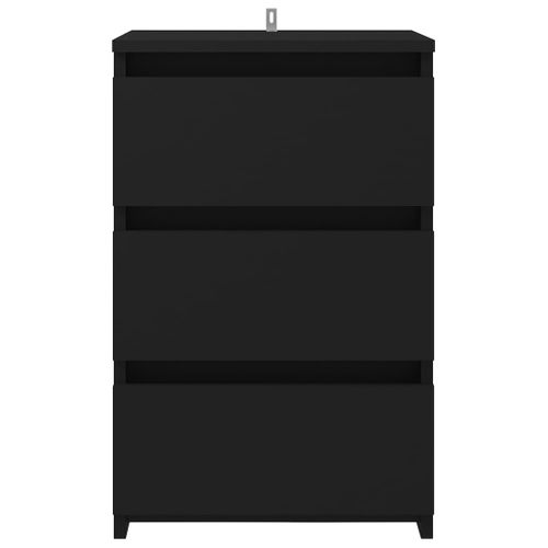 Table De Chevet Noir 40x35x62,5 Cm Aggloméré