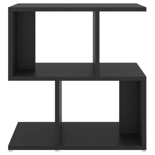 Table De Chevet Noir 50x30x51,5 Cm Bois Contreplaqué