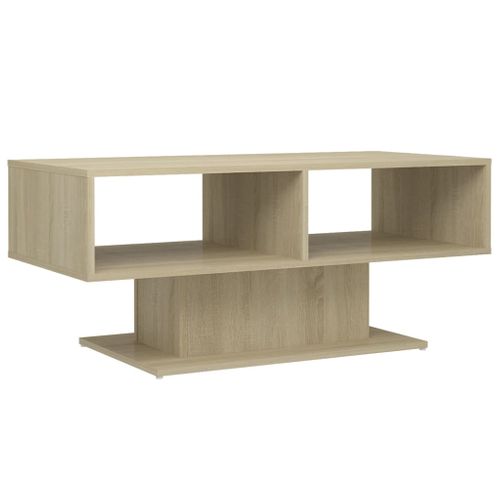 Table Basse Chêne Sonoma 103,5x50x44,5 Cm Bois Contreplaqué